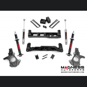 Chevy Silverado 1500 2WD Suspension Lift Kit w/ N3 Shocks & Lifted Struts - 5" Lift - Cast Steel